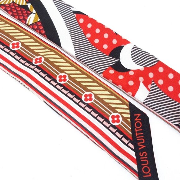 LOUIS VUITTON Bando BB Pop LV Red Brown Multi - Scarf 207-071925 - Picture 3 of 5